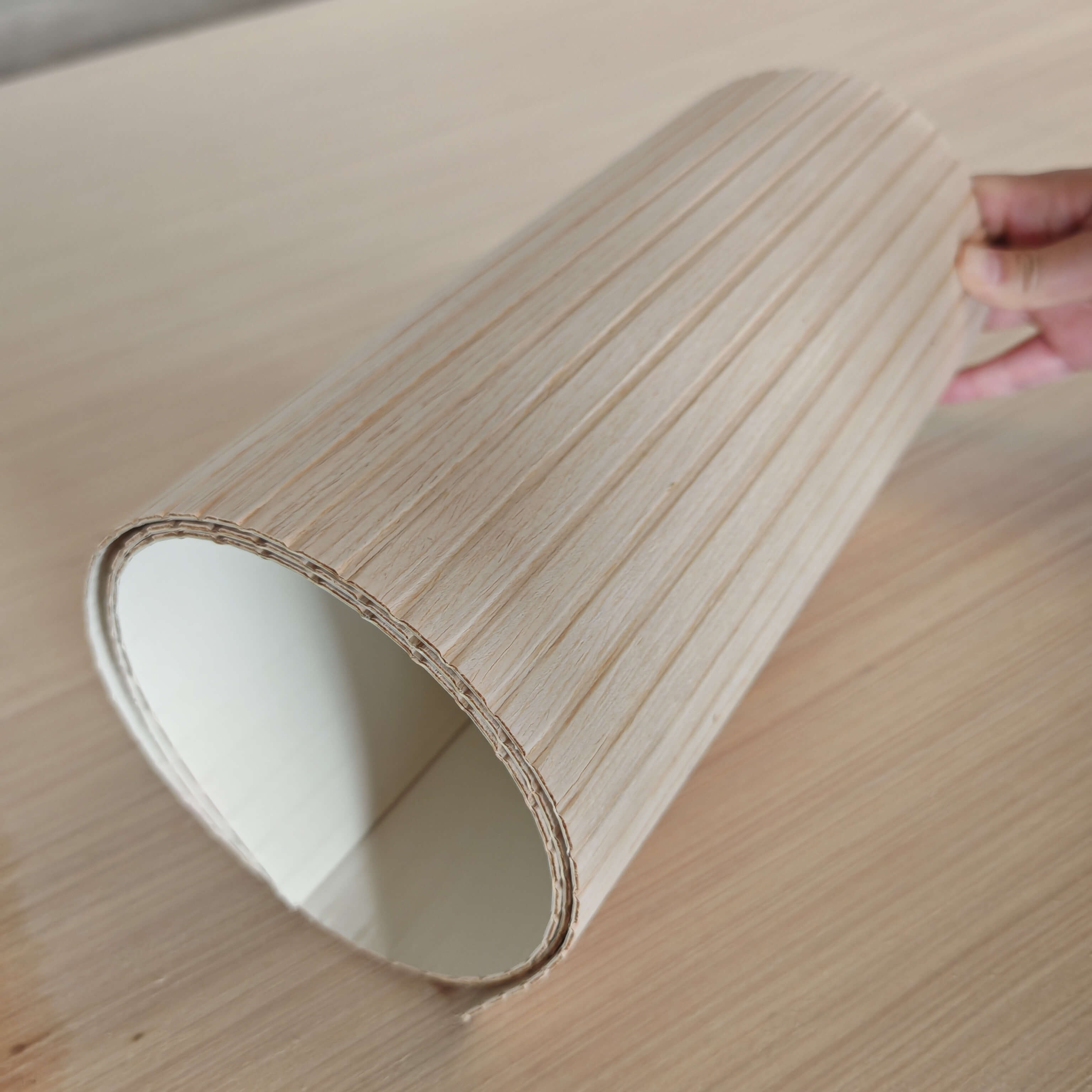 2mm flexible white oak embossed plywood roll test