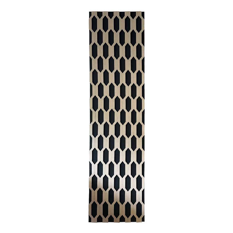 Elongated Hexagon Lattice Geometric Acoustic Wood Panel
