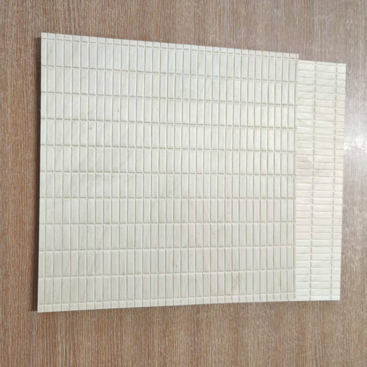 Flat Layout of Brick Pattern Wood Panels