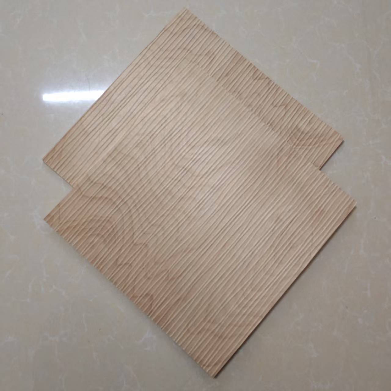 Stacked Textured Oak Plywood Boards