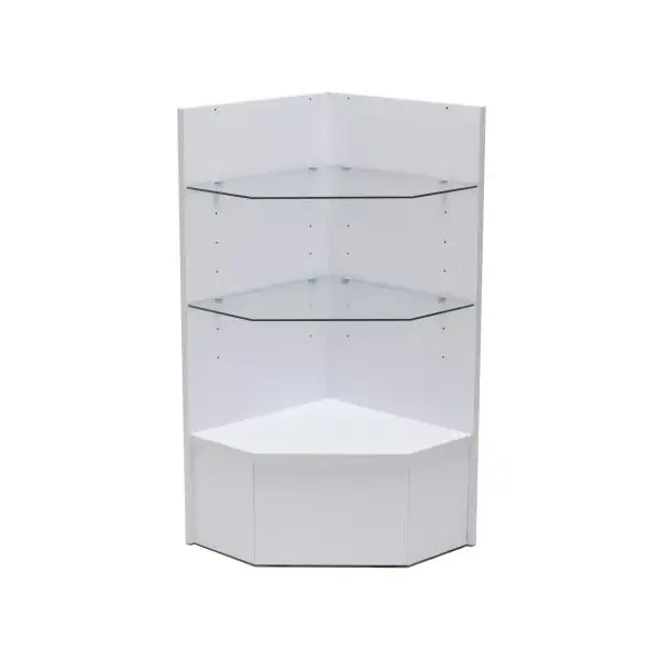 Introducing our latest innovation, the Glass Corner Cabinet Display Case! Designed to enhance the presentation of merchandise, this display case combines functionality with style and is a must-have for any retail space.