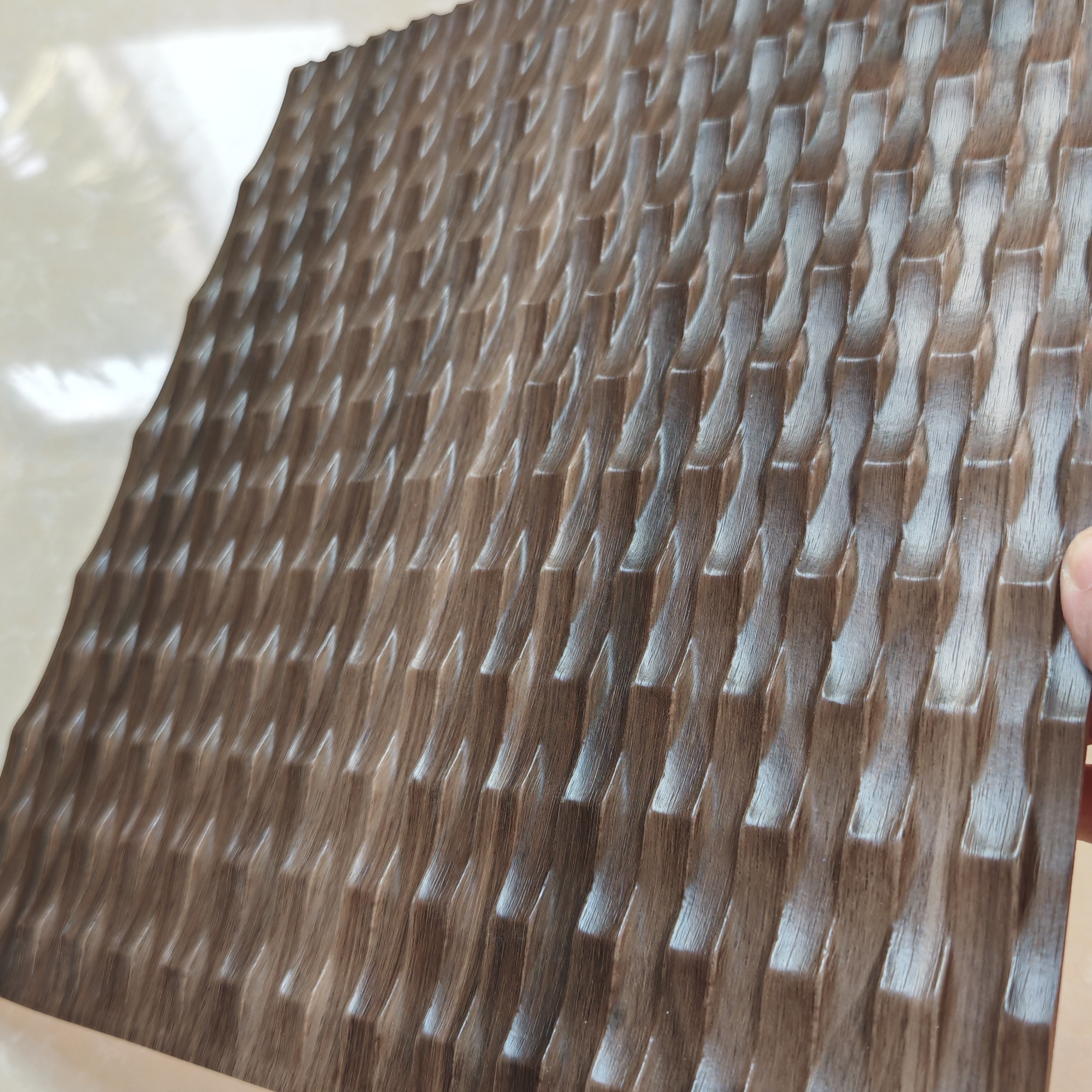 3D Wave Ripple MDF Wall Panel