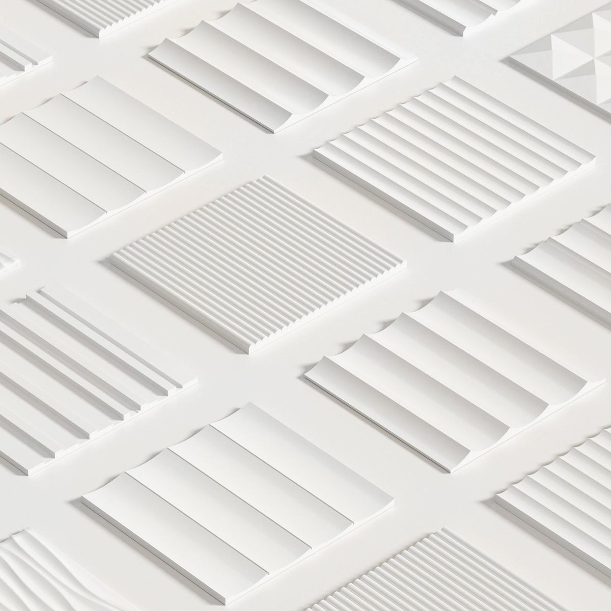 White primer MDF wall panel (11)