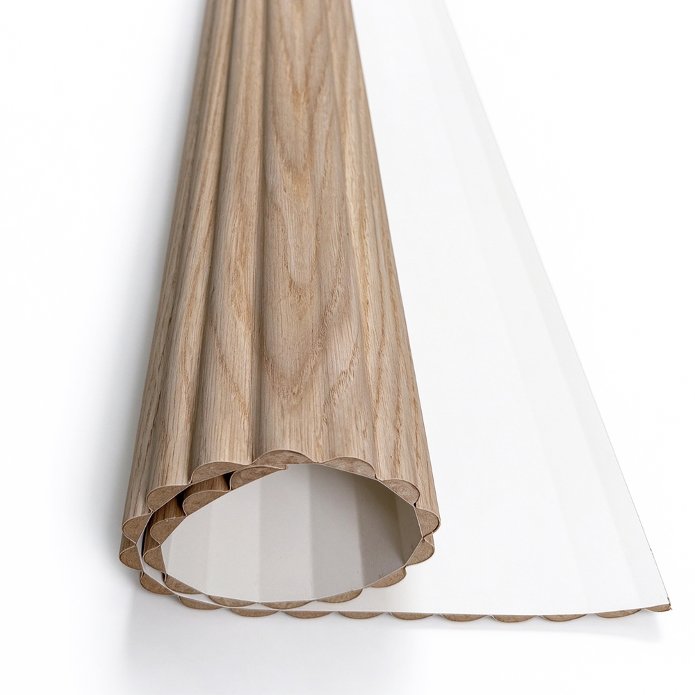Super Flexible Fluted MDF Wood Veneer Panel Roll