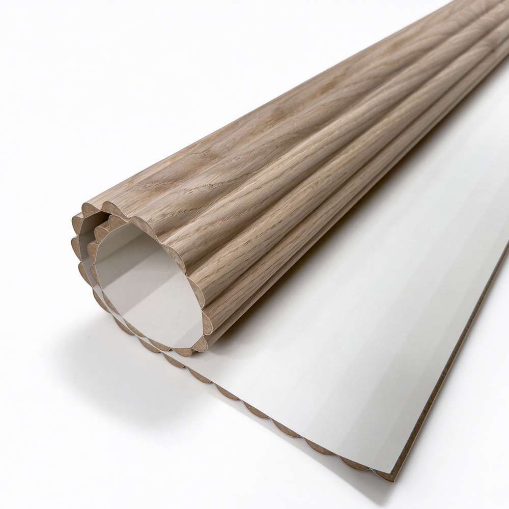 Flexible Wood Veneer MDF Slat Board for Curved Walls
