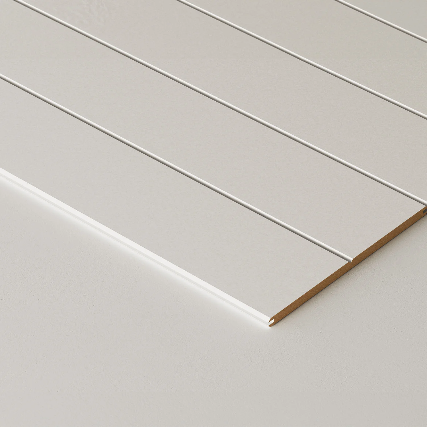 white primer V groove MDF wall panel (1)